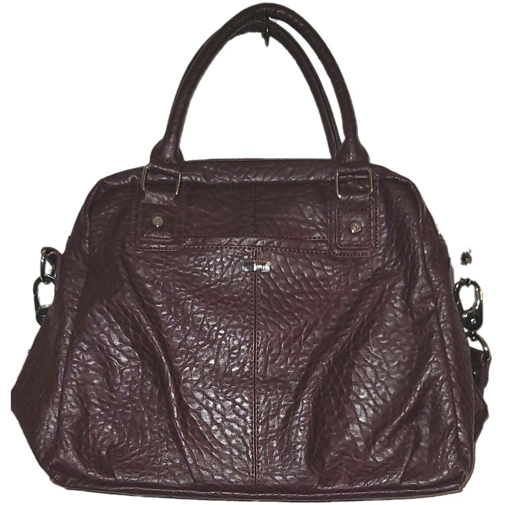 Jewell by Thirty One Pebble Texture Plum Eggplant Tote  Handbag Bag Crossbody